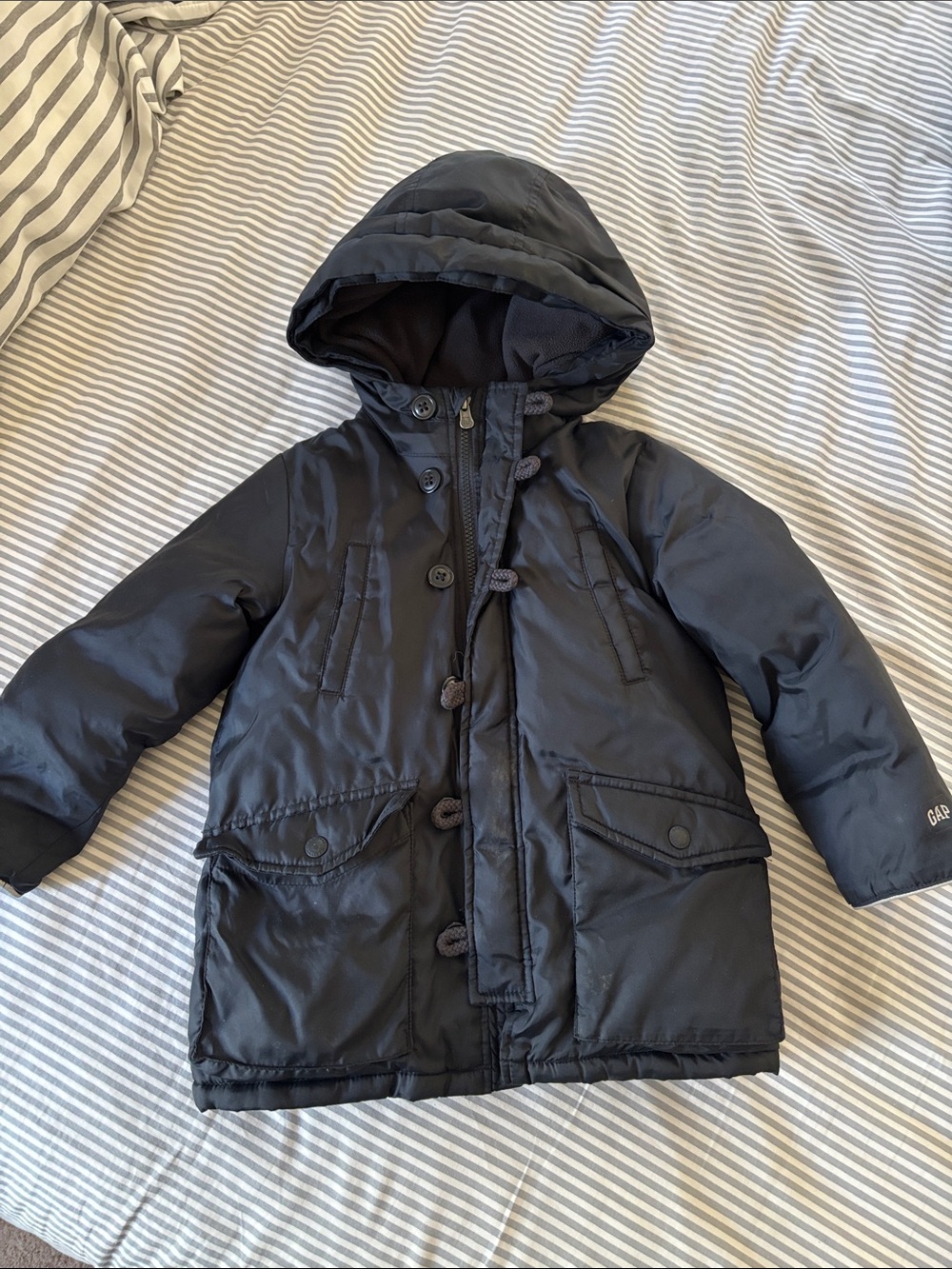GAP Black Hooded Puffer Coat for Kids
